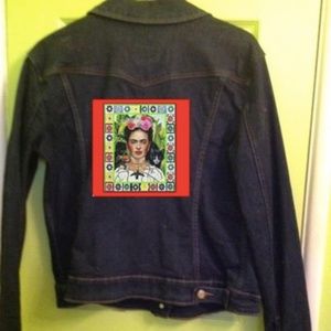 Frida Kahlo Applique on Your Jean Jacket (custom)